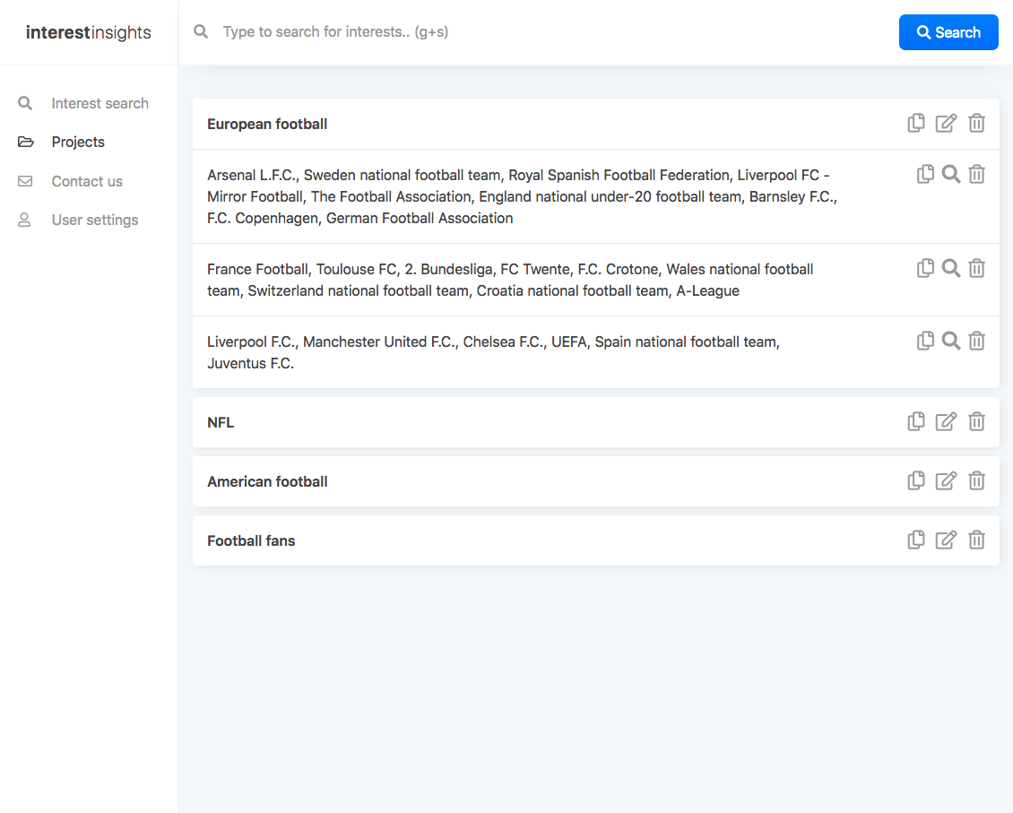 interestinsights projects